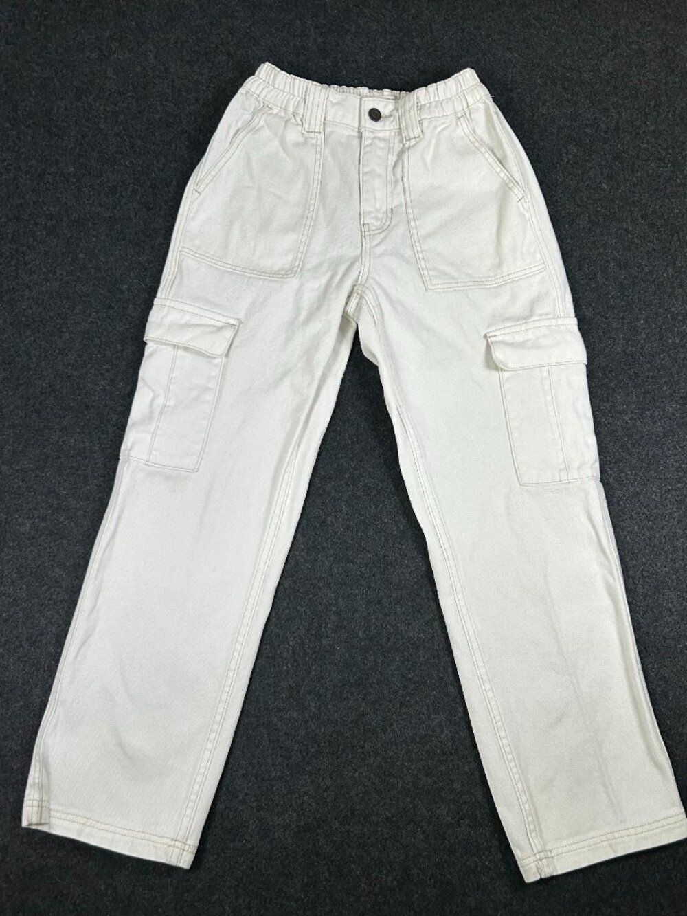 PacSun Off White Cargo Pants High Waisted XS Cream Y2K Utility